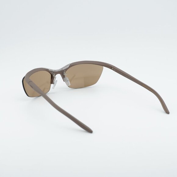 Fendi FE40176U 46G Sunglasses Beige Rimless Cat Eye Frame, Brown Lenses main image 4